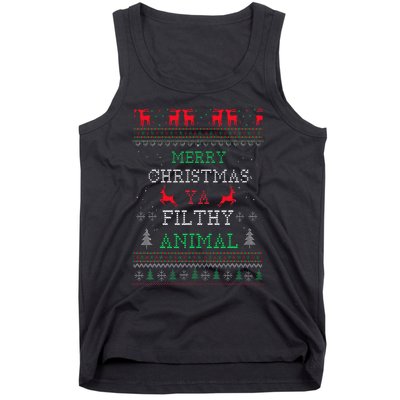 Merry Christmas Animal Filthy Ya Xmas Pajama Family Matching Tank Top