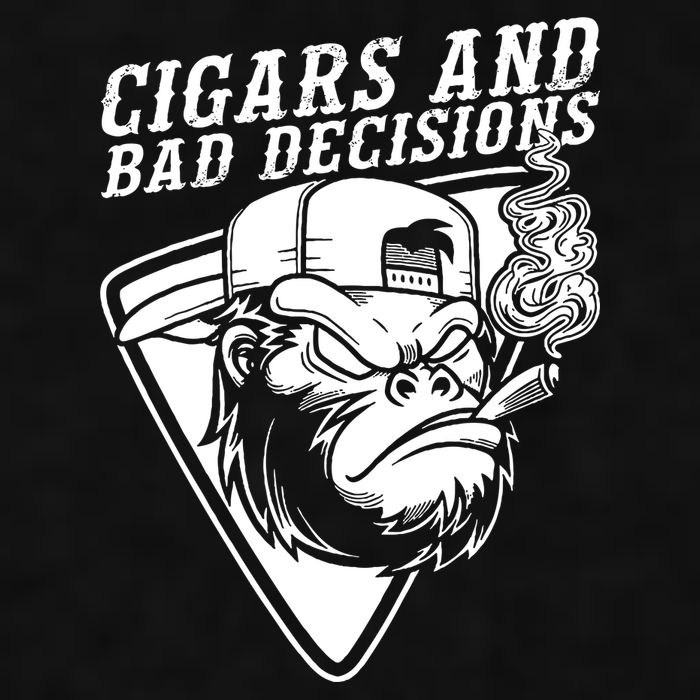 Monkey Cigars And Bad Decisions Ladies PosiCharge Tri-Blend Wicking Tank