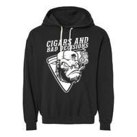 Monkey Cigars And Bad Decisions Garment-Dyed Fleece Hoodie