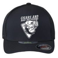 Monkey Cigars And Bad Decisions Flexfit Unipanel Trucker Cap