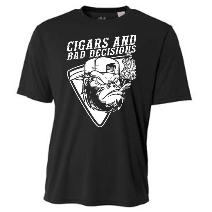 Monkey Cigars And Bad Decisions Cooling Performance Crew T-Shirt