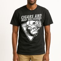 Monkey Cigars And Bad Decisions Tall T-Shirt
