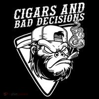 Monkey Cigars And Bad Decisions Tall T-Shirt