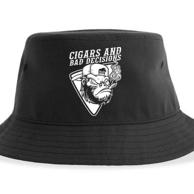 Monkey Cigars And Bad Decisions Sustainable Bucket Hat