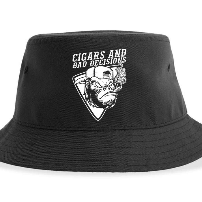 Monkey Cigars And Bad Decisions Sustainable Bucket Hat