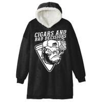 Monkey Cigars And Bad Decisions Hooded Wearable Blanket