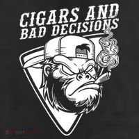 Monkey Cigars And Bad Decisions Adult Drive Performance Visor