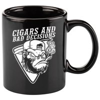 Monkey Cigars And Bad Decisions 11oz C Handle Ceramic Mug