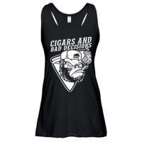 Monkey Cigars And Bad Decisions Ladies Essential Flowy Tank