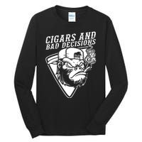 Monkey Cigars And Bad Decisions Tall Long Sleeve T-Shirt