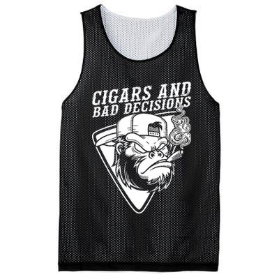 Monkey Cigars And Bad Decisions Mesh Reversible Basketball Jersey Tank