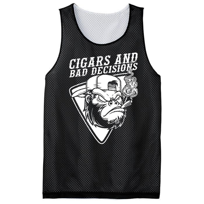 Monkey Cigars And Bad Decisions Mesh Reversible Basketball Jersey Tank