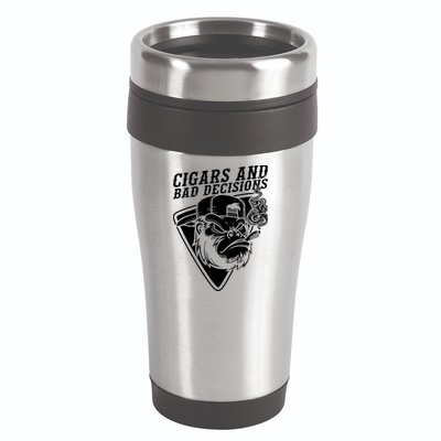 Monkey Cigars And Bad Decisions 16oz Travel Tumbler