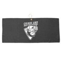 Monkey Cigars And Bad Decisions Large Microfiber Waffle Golf Towel