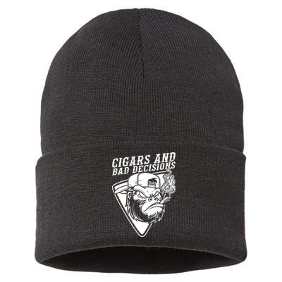 Monkey Cigars And Bad Decisions Sustainable Knit Beanie