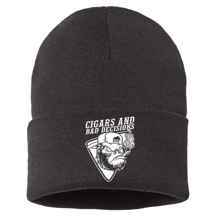 Monkey Cigars And Bad Decisions Sustainable Knit Beanie