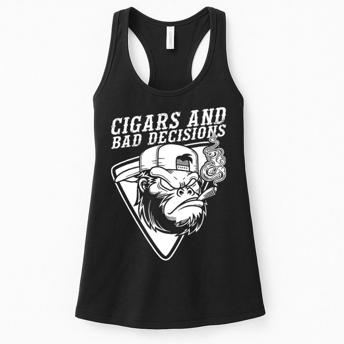 Monkey Cigars And Bad Decisions Womens Tank Top