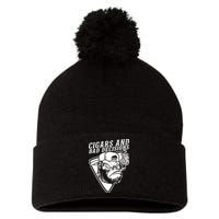 Monkey Cigars And Bad Decisions Pom Pom 12in Knit Beanie