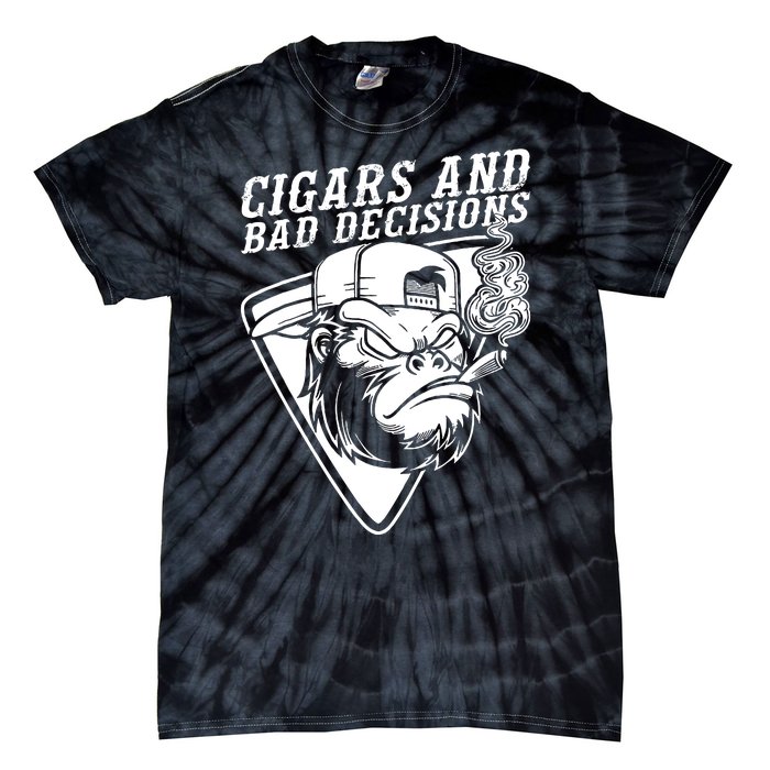 Monkey Cigars And Bad Decisions Tie-Dye T-Shirt