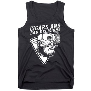 Monkey Cigars And Bad Decisions Tank Top