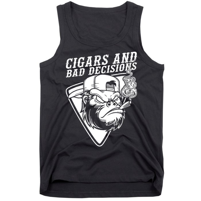 Monkey Cigars And Bad Decisions Tank Top