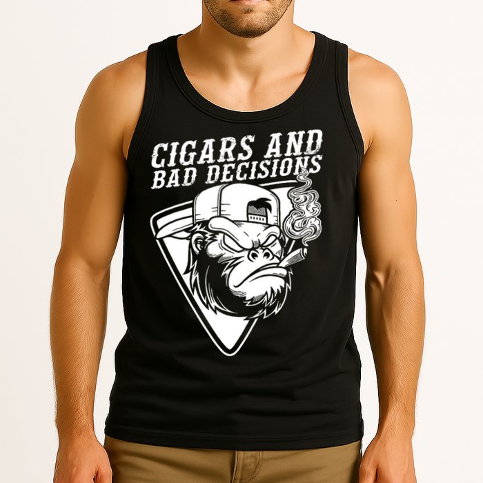 Monkey Cigars And Bad Decisions Tank Top