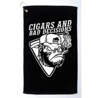 Monkey Cigars And Bad Decisions Golf Towel