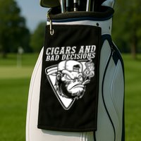 Monkey Cigars And Bad Decisions Golf Towel