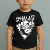 Monkey Cigars And Bad Decisions Toddler T-Shirt