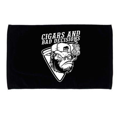 Monkey Cigars And Bad Decisions Microfiber Hand Towel