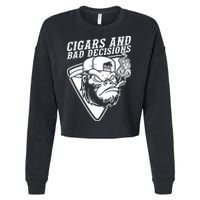 Monkey Cigars And Bad Decisions Cropped Pullover Crew