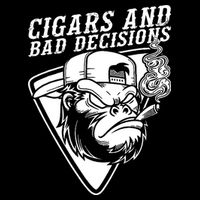 Monkey Cigars And Bad Decisions Ladies Long Sleeve Shirt