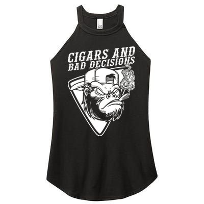 Monkey Cigars And Bad Decisions Women's Perfect Tri Rocker Tank