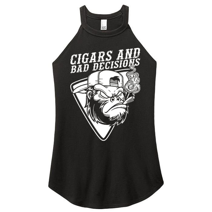 Monkey Cigars And Bad Decisions Women's Perfect Tri Rocker Tank