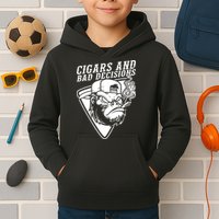 Monkey Cigars And Bad Decisions Kids Hoodie