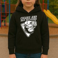 Monkey Cigars And Bad Decisions Kids Hoodie