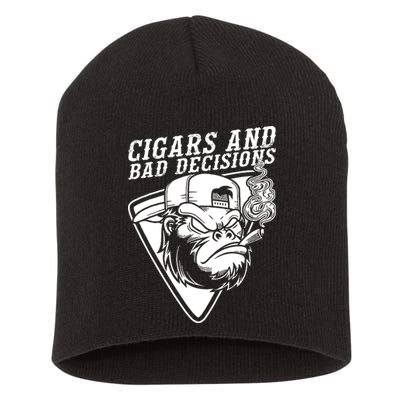 Monkey Cigars And Bad Decisions Short Acrylic Beanie