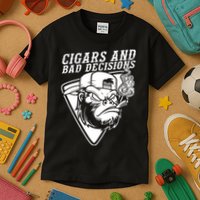 Monkey Cigars And Bad Decisions Kids T-Shirt