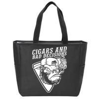 Monkey Cigars And Bad Decisions Zip Tote Bag