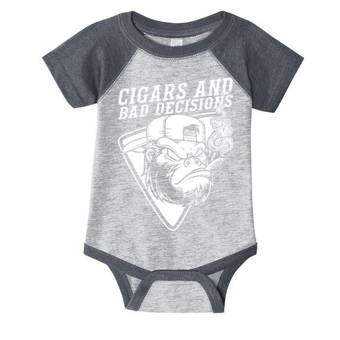 Monkey Cigars And Bad Decisions Infant Baby Jersey Bodysuit