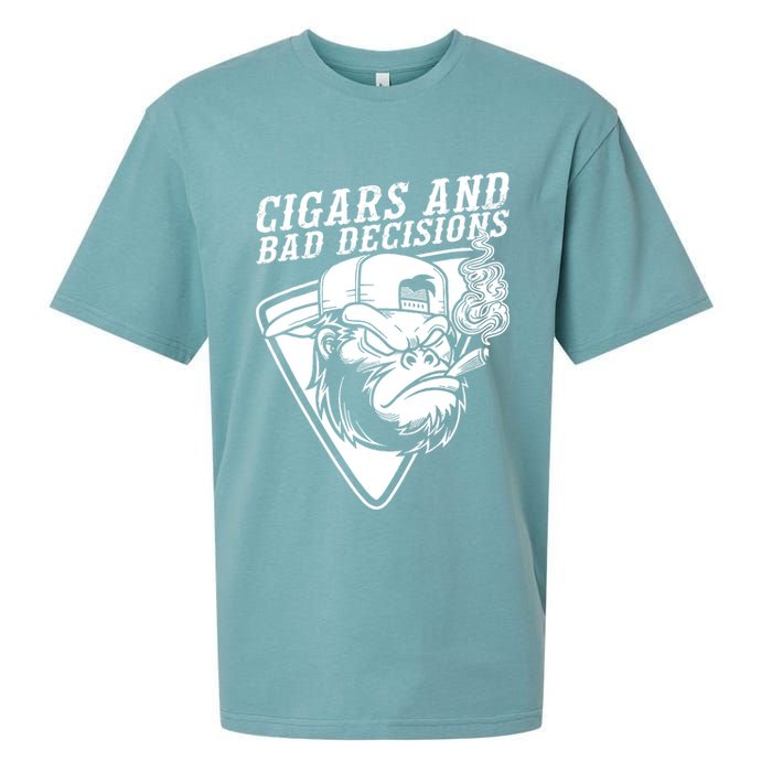 Monkey Cigars And Bad Decisions Sueded Cloud Jersey T-Shirt