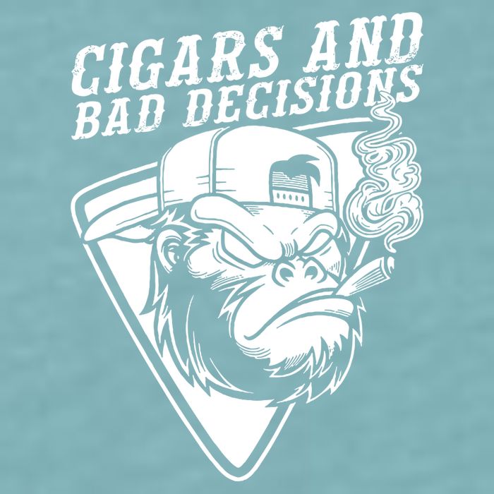 Monkey Cigars And Bad Decisions Sueded Cloud Jersey T-Shirt