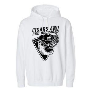 Monkey Cigars And Bad Decisions Garment-Dyed Fleece Hoodie