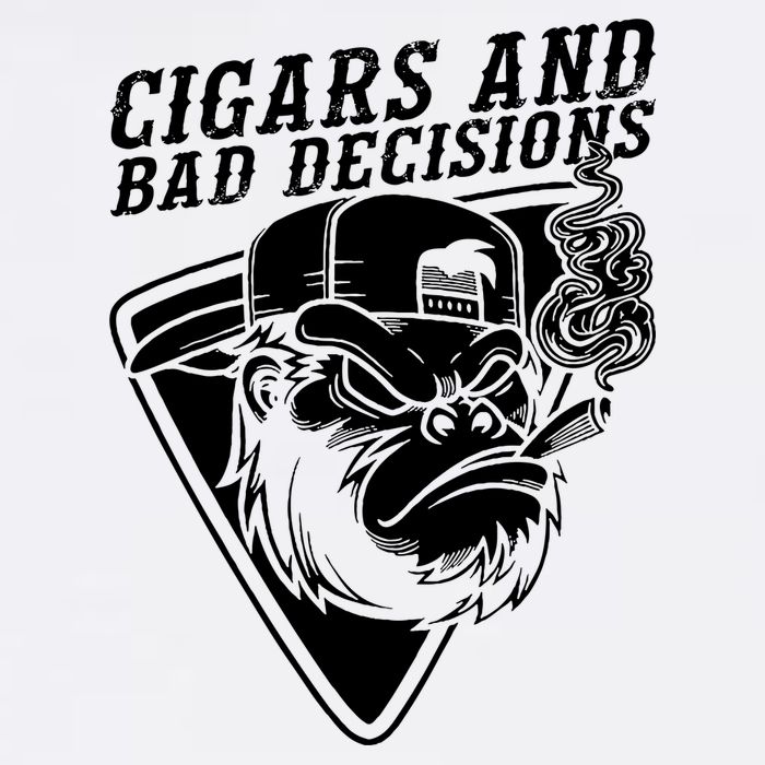 Monkey Cigars And Bad Decisions Garment-Dyed Sweatshirt