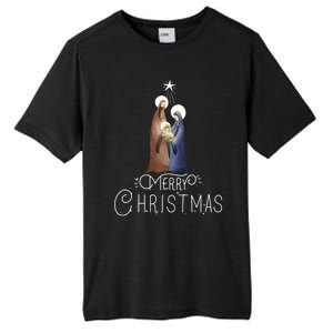 Merry Christmas Advent Nativity Scene North Star Cute Gift Tall Fusion ChromaSoft Performance T-Shirt