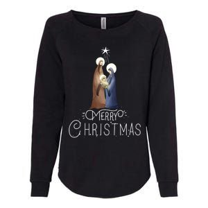 Merry Christmas Advent Nativity Scene North Star Cute Gift Womens California Wash Sweatshirt