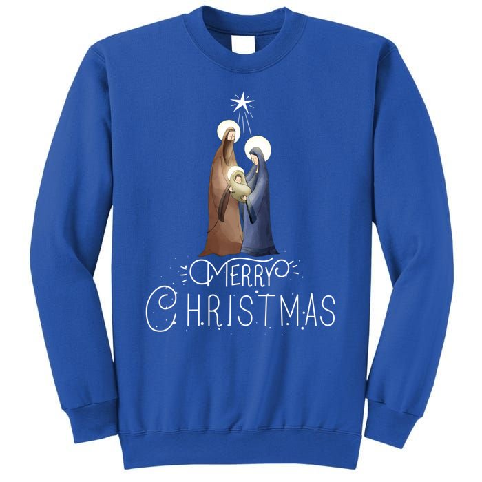 Merry Christmas Advent Nativity Scene North Star Cute Gift Sweatshirt