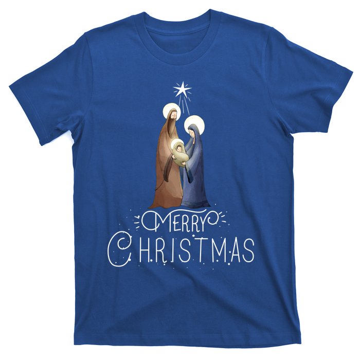 Merry Christmas Advent Nativity Scene North Star Cute Gift T-Shirt