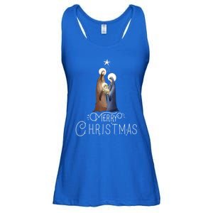 Merry Christmas Advent Nativity Scene North Star Cute Gift Ladies Essential Flowy Tank