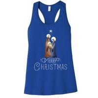 Merry Christmas Advent Nativity Scene North Star Cute Gift Women's Racerback Tank